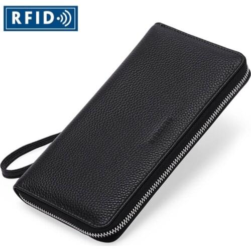 Women RFID Blocking Wallet Leather Zip Around Phone Clutch Large Travel Purse X5XA