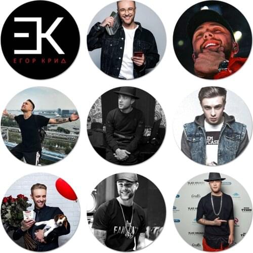 58mm Egor Kreed Icons Pins Badge Decoration Brooches Metal Badges For Clothes Backpack Decoration