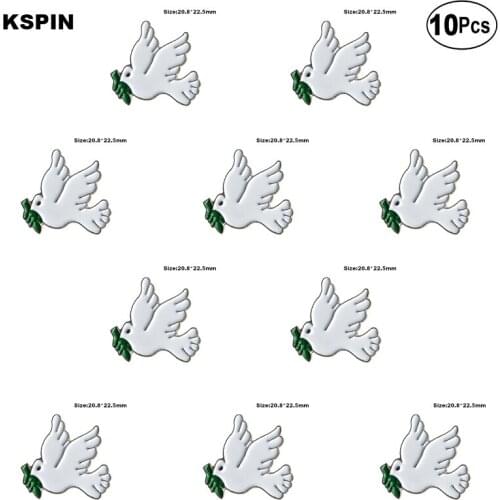 Dove Badge Lapel Pin Flag badge Brooch Pins Badges 10Pcs a Lot