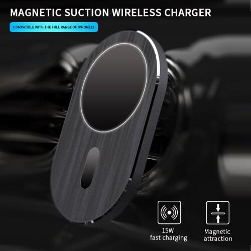 15w Car Magnetic Wireless Charger Qi Fast Charging Mount Air Vent Phone Stand For iPhone 12 12 Pro Max Mini Car Phone Holder