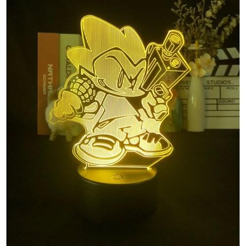 3D Night Light Alarm Clock Base Lamp Color Changing Friday Night Funkin Game Touch Sensor Hot Selling Delivery Decoration Kid