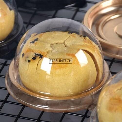 500pcs Clear Transparent Gift Box Moon Cake Cupcake Packaging Box Christmas Wedding Party Cake Candy Box Container Holder