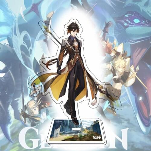 Anime Genshin Impact Mondstadt Theme Jean Lisa Acrylic Figure Stand Model Plate Desk Decor Standing Anime Accessories