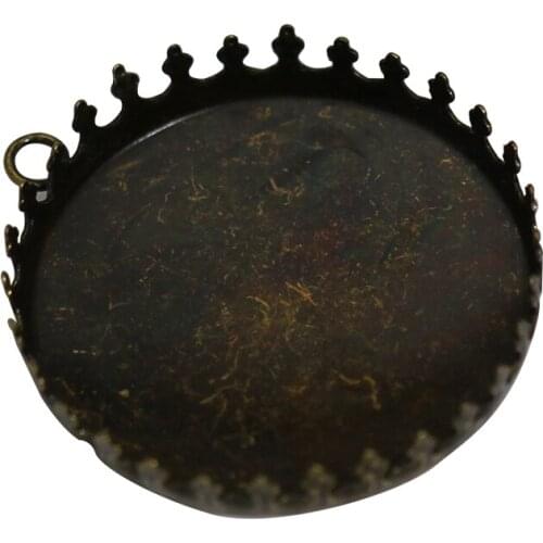 Beadsnice 30mm Round Brass Pendant Setting Bezel Pendant Blanks DIY Jewelry Accessories 31358