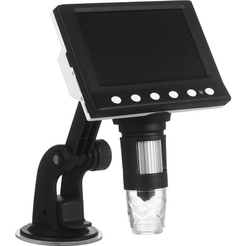 Digital Microscope 4.3-inch 1000X Magnification LCD Microscope Microscope Video Camera Microscope with 8 Adjustable LED Light