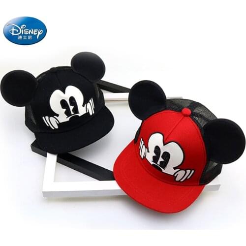Disney Waflera Mickey Mouse Hat For Kids Baby Boy Girl Baseball Cap Fashion Children Hip Hop Caps Kids Snapback Breathable Hats