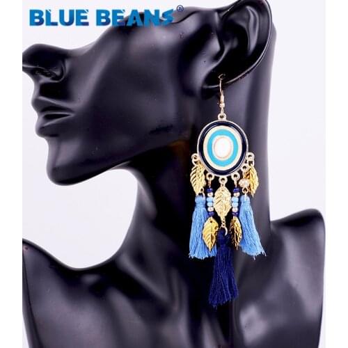 Long tassel earrings accessories handmade jewelry korean fashion bohemian christmas boho statement tassel gold new 2019 earring