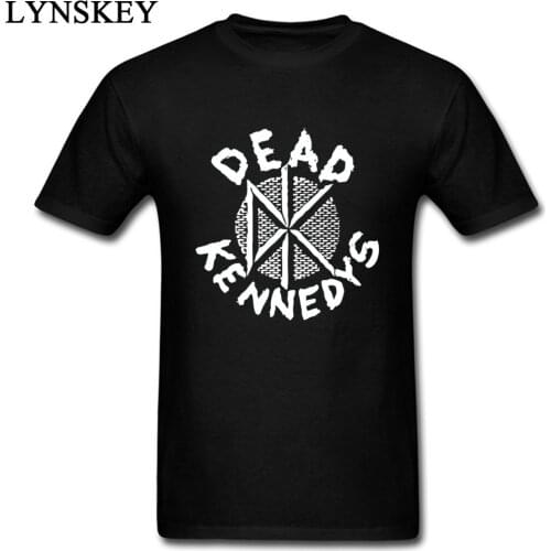 100% Cotton Dead Kennedys Logo Printed T Shirt For Men Custom Tees Short Sleeves Tops Boy Clothes Plus Size