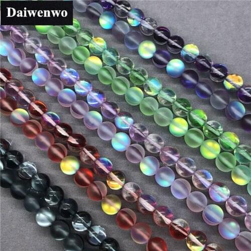 5 Colors Labradourite Black Red Green Quartz Crystal Beads Smooth Frosted 6-12mm