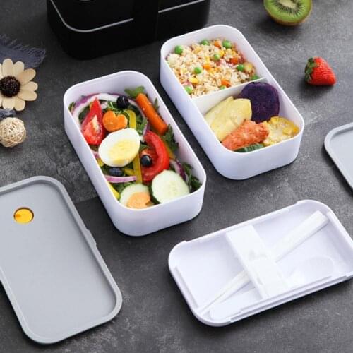 Easy to Clean Practical Multi-compartments Bento Food Container Set for Home