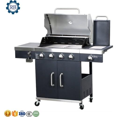 Easy to assemble Smoked American BBQ Grills Charcoal Grill Courtyard Oven Commercial 6 Burners Barbecue Grill For Home Party