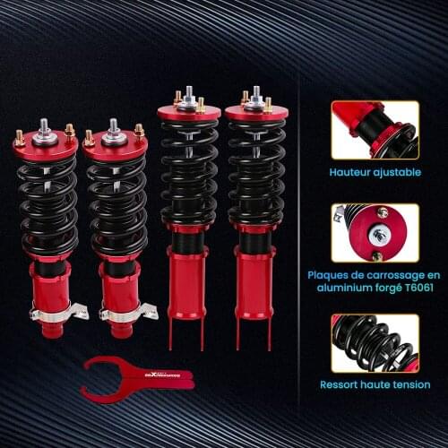 4pcs Coilover Absorber Suspension for Honda Civic 92-00 EG EJ EH 1994-2001 Integra DC DB Adj. Height Shocks