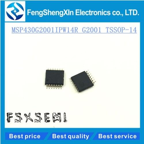 10pcs/lot MSP430G2001 MSP430G2001IPW14R TSSOP14 G2001 MIXED SIGNAL MICROCONTROLLER