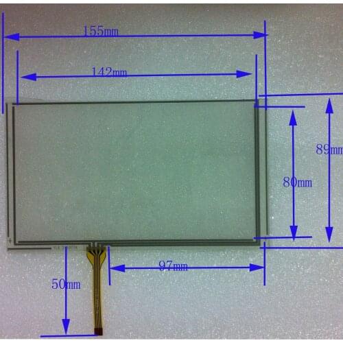 Wholesale6.2-inch four-wire 155*89 touch handwriting resistance screen compatible for Clarion Eroade navigation car touch screen