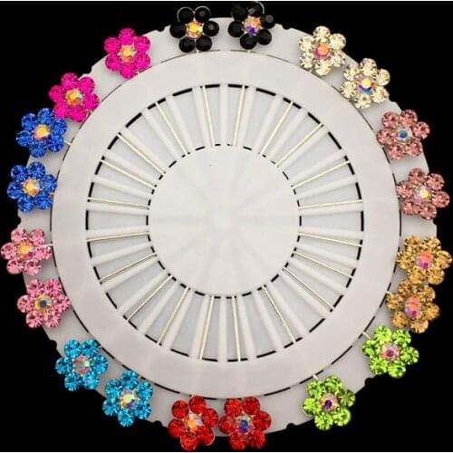 Wholesale Women Rhinestone Hijab Pins Collar Lapel Pin Suit Safety Scarf Pin Wedding Decoration Accessories