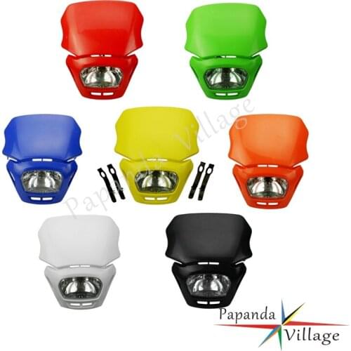 Papanda Motorcycle Motocross Headlight Enduro Dual Sport Headlamp Dirt Bike for Honda Suzuki Yamaha Kawasaki