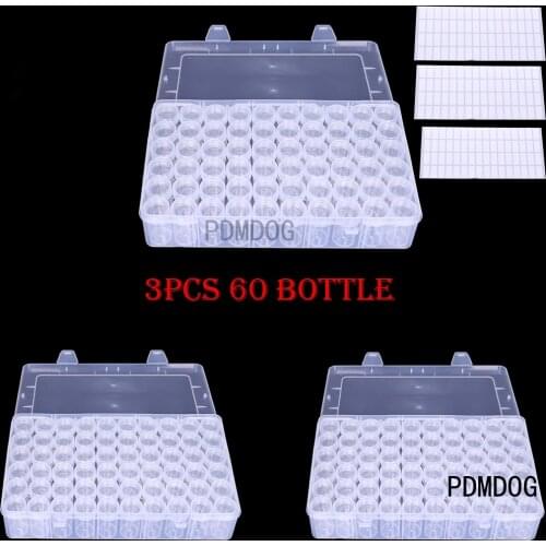 PDMDOG Drill Containers for Diamond Painting Mosaic Tool Accessories Plaid Jewelry Diamond Embroidery Transparent Storage Box