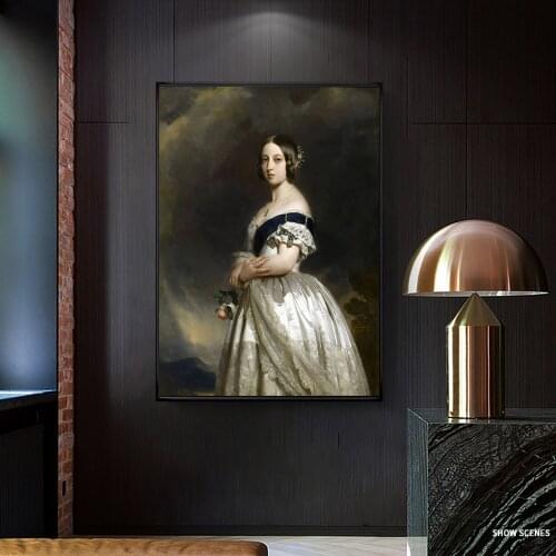 Portrait Of Queen Victoria Canvas Paintings Reproductions Famous Artwork Queen Victoria Canvas Art Prints Home Wall Decoration
