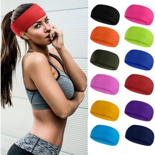 Wide Sports turban headband Stretch Elastic Yoga Running Headwrap Hair wearing antiperspirant Sports Sweatband for men women