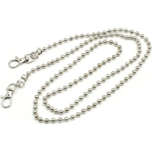 Metal Replacement Purse Beads Chain Strap Handle Shoulder Crossbody Handbag Bag 4 Colors Optional for women