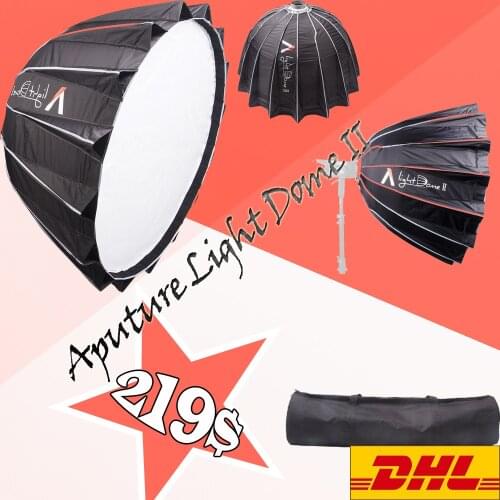 Aputure Light Dome II Studio Reflector Softbox Bowens Mount for 120T 120D 120D II 300D 300D II LED Help Flash photography