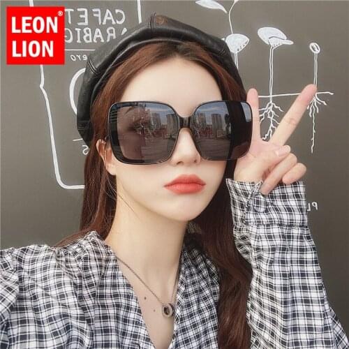 LEONLION Square Sunglasses Women 2021 Vintage Oversized Women Sunglasses Retro Mirror Sun Glasses Luxury Brand Female Eyewear