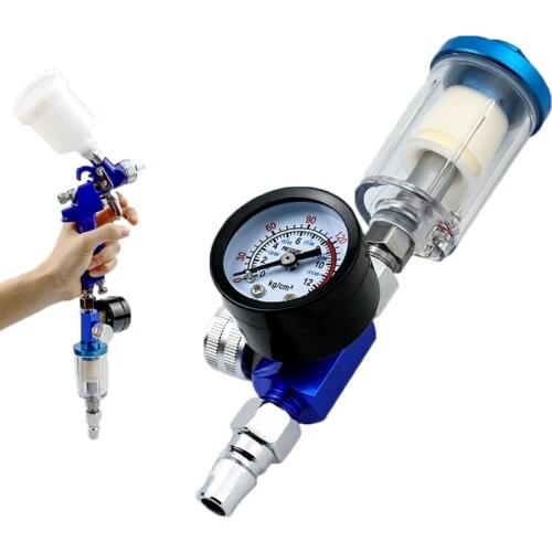 Spray Gun Pneumatic Tools For Spray Gun Air Pressure Regulator Gauge Oil Water Separator Filter Kit Airbrush Painting Accessory