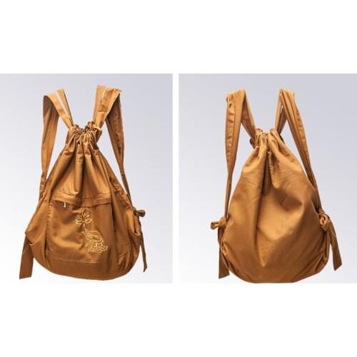 High quality 3color cotton buddhist meditation zen lay backpack shaolin monk kung fu lohan bags buddha bag yellow/coffee/grey