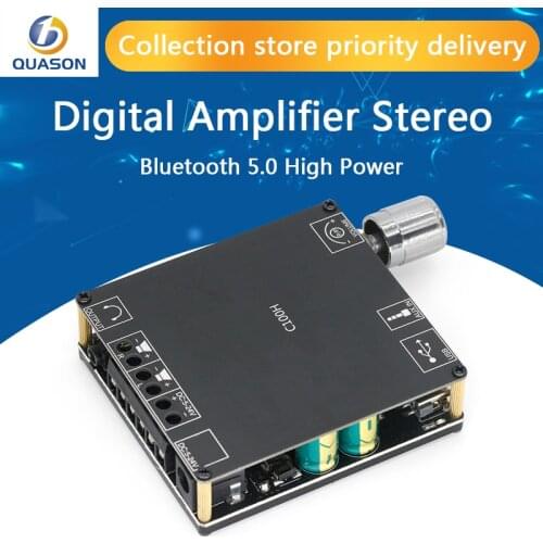 XY-C100H HIFI 100WX2 TPA3116D2 Bluetooth 5.0 High Power Digital Amplifier Stereo Board AUX USB AMP Amplificador Home Theater