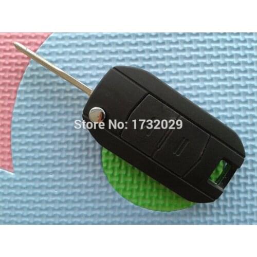 ZABEUDEIR 1pcs of New Replacement Key Case For Opel 2 Button Flip Remote Key Blank Shell With HU43 Blade Uncut No Logo Auto Car