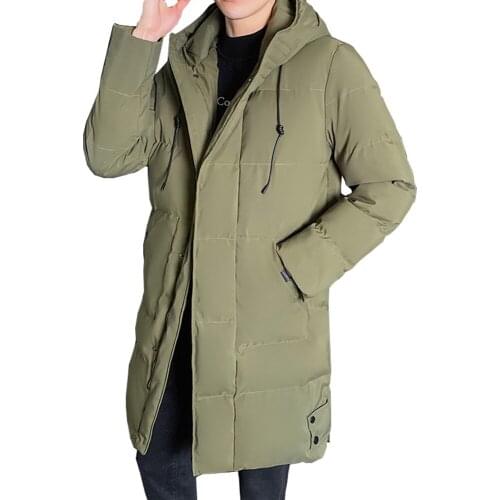 Winter Jacket Men Long Parka Jacket Autumn Puffer Jacket Men Overcoat Outwear Long Jacket Army Green Hooded Coat Plus Size 8XL