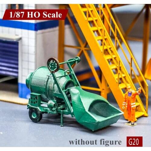 1:87 HO Scale Industrial Cement Mixer for Sand Table Scene Decorations