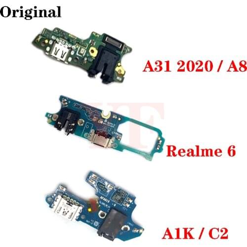 10PCS Original USB Charging Dock Port Connector Flex Cable For OPPO A1K C2 A8 A31 2020 Realme 6