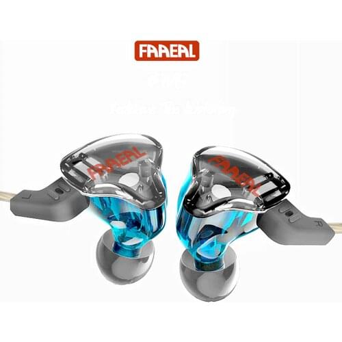 100% New FAAEAL FMS 1BA+1DD Hybrid Earphone Detachable Cable In Ear Audio Monitors Noise Isolating HiFi Music Sports Earphone