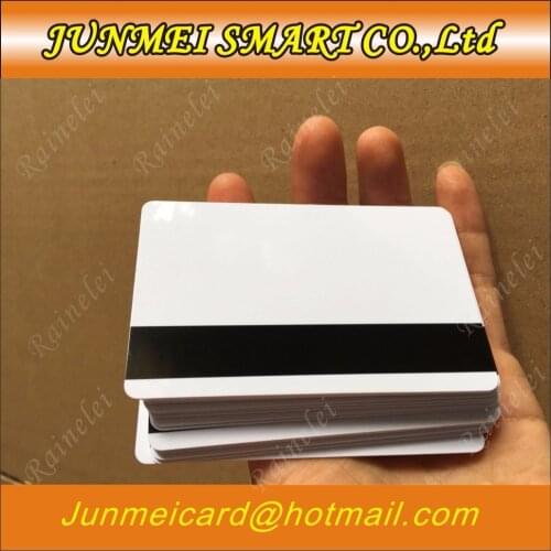 100pcs Blank PVC plastic Hico Magnetic stripe card 2750 OE 3 track pvc Card 30Mil Magnetic Card with printable for card printer