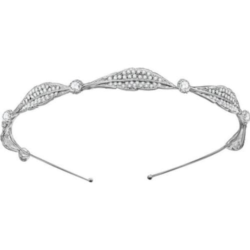 2021 Gorgeous bridal crown headband crystal leaf hair accessories wedding jewelry