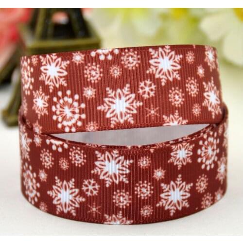 22mm 25mm 38mm 75mm Ruban satin Snow Character printed Grosgrain Ribbon Hair Accessories party decoration X-01465 10 Yards