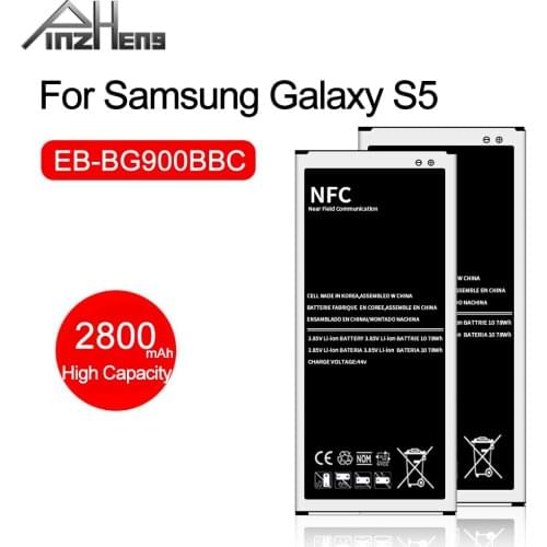PINZHENG 2800mAh Mobile Phone Battery For Samsung Galaxy S5 i9600 G900S G900F EB-BG900BBC Battery Replacement Batteries
