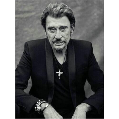 5d diy diamond painting full square/round Johnny Hallyday portrait France singer diamond mosaic 3d diamond embroidery