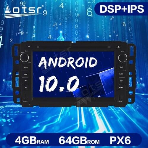 Android 10.0 4GB+64GB DSP Car Multimedia Audio Radio For GMC Yukon Tahoe 2007-2012 Car GPS Navigation Unit Radio Tape Recorder