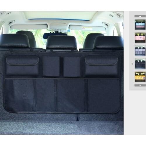 Car Organizer Seat Back Storage oxford fabric Bag Strong Magic Tape Solid Luggage Holder Car Trunk Organizer Car Styling Newest