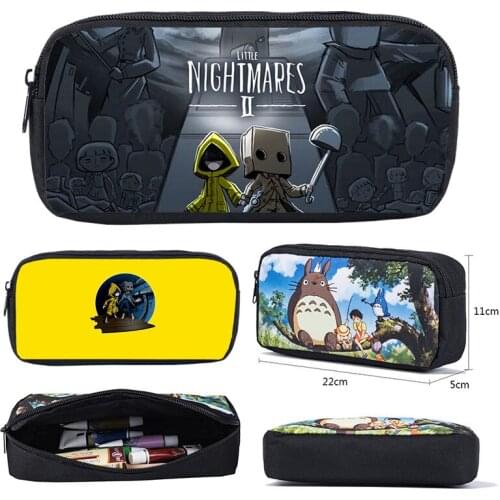 Mochila 3D Print Little Nightmares 2 Pencil Case Stationery Storage Pouch Makeup Box Cosmetic Bags Anime School Supplies Kids