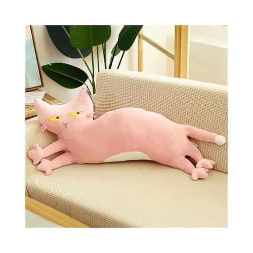 Long 80cm lovely cat plush toy very soft cotton doll sofa cushion throw pillow birthday gift h1744
