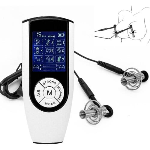 Electro Shock Clitoris Nipple Clamps Sex Products BDSM Electric Stimulation Steel Wire Spiral Breast Clip Medical Themed Sex Toy