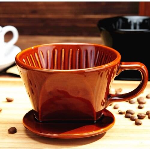 FeiC 1pc coffee dripper ceramic dripper Three holes 102 1-4cups for barista