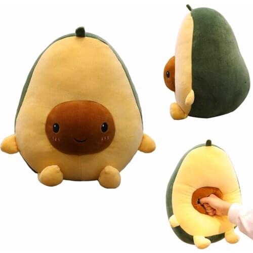 30-60CM Soft Baby Doll Cute Avocado Stuffed Plush Toy Cartoon Fruit Pillow Sofa Fruit Cushion kids Girls Birthday Gifts