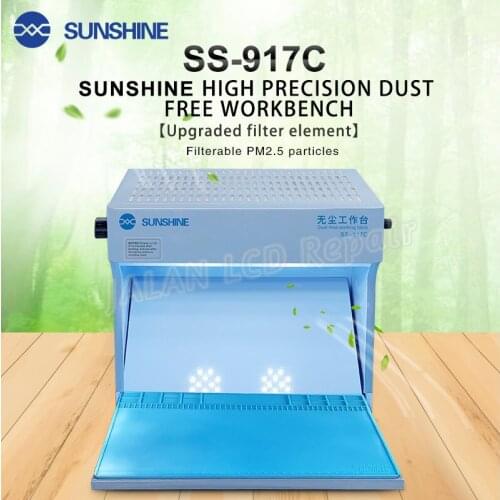 Sunshine S-917C Dust Free Room For Mobilephone Repair Tools Anti Dust Working Bench Adjustable Wind Cleaning Room Dust Checking