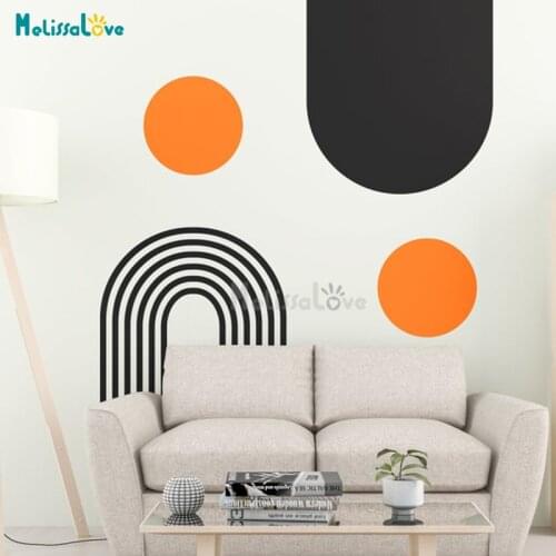 Circle and Boho Arch Decal Living Room Bedroom Nursery Design Modern Home Nordic Style Removable Vinyl Wall Sticker Mural BD739