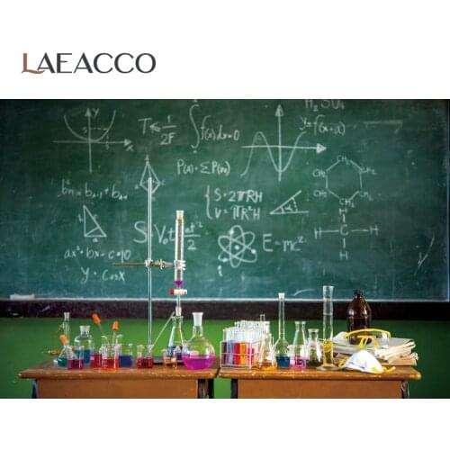 Laeacco Blackboard Classroom Experiments In Chemistry Laboratory Baby Kid Photography Background Photo Backdrop For Photo Studio