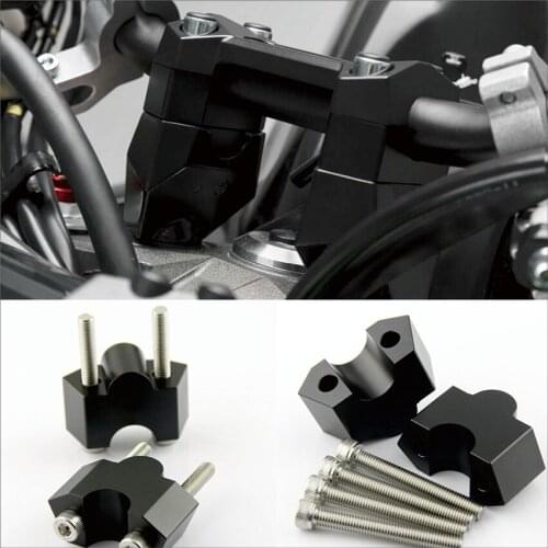 Black Motorcycle Handlebar Heightening Code Increase Rearward Shifting Accessories For Kawasaki Z800 Z300 Z250